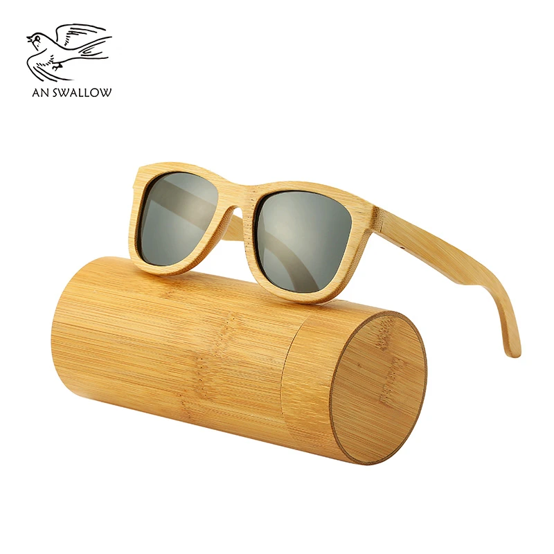Gafas de sol de bambú reales Gafas de sol polarizadas paramujer Gafas de sol de bambú reales Gafas de sol polarizadas paramujer
