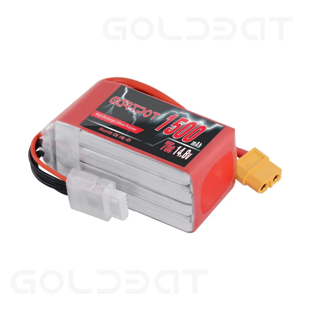 2 единицы GARTPOT 4S lipo батарея fpv 1500mAh 14,8 V Lipo батарея дроны аккумуляторная батарея 75C с XT60 для FPV вертолета