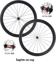 50mm Carbon Wheels with 240,Hub, Sapim CX-Ray Spokes Light Weight Carbon Road Wheelset 700C 20.5mm