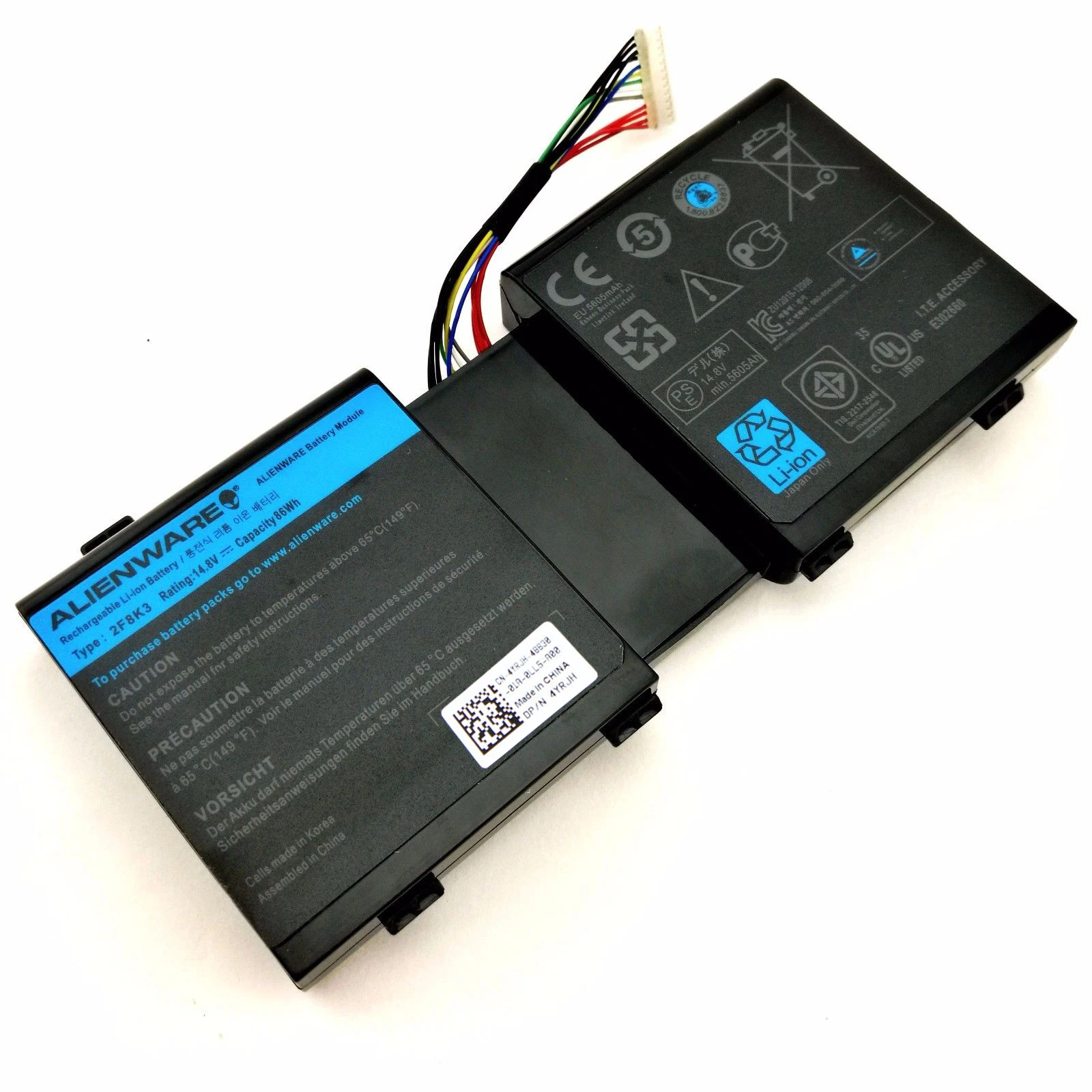 

New Genuine 2F8K3 KJ2PX G33TT 0G33TT Battery for Dell Alienware 17 18 18x M17X R5 M18X R3 series