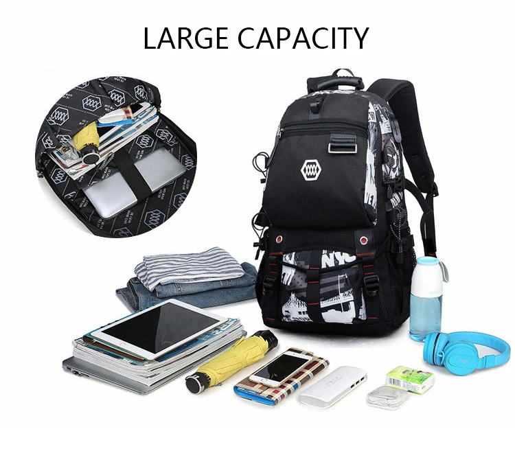 JKBW USB Charging 15.6'' Laptop Backpack Traveling Hiking Backpack Large Capacity Versatile Utility Backpack for Men (13)