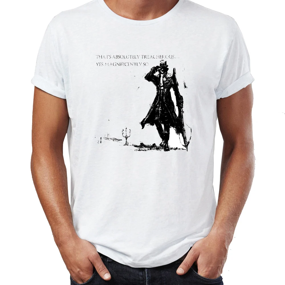 

Men's T Shirt Bloodborne The Hunter Awesome Artwork Printed Tee