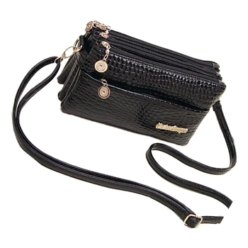 

2018 new fashion and high quality Women handbags Small Shoulder Crocodile Pattern Messenger Bags for Handbag Clutch Black PU