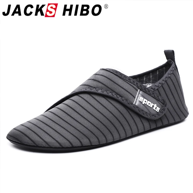 JACKSHIBO أحذية ماء رياضية للرجال الذكور السباحة الرياضة البحر الشاطئ أحذية بيرفوت رياضية تنفس تصفح الغوص أحذية