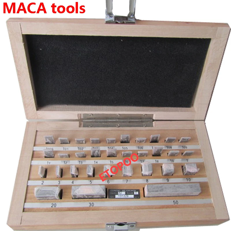 

1.005-50mm 32Pcs/Set 1 grade 0 grade Inpsection Block Gauge Measurement Caliper Tool block gauge Set