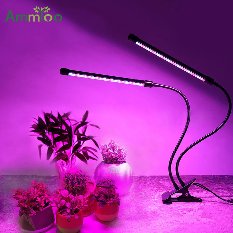 AmmToo Dimmer 40LED Grow Light 360 Degree Double Tube Plant Grow Lamp 3