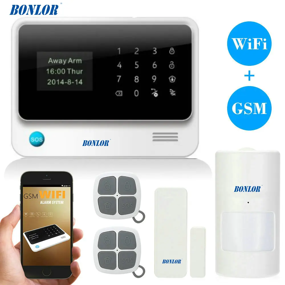 Датчик сигнализации BONLOR G90B WiFi GPRS GSM с автоматическим управлением через