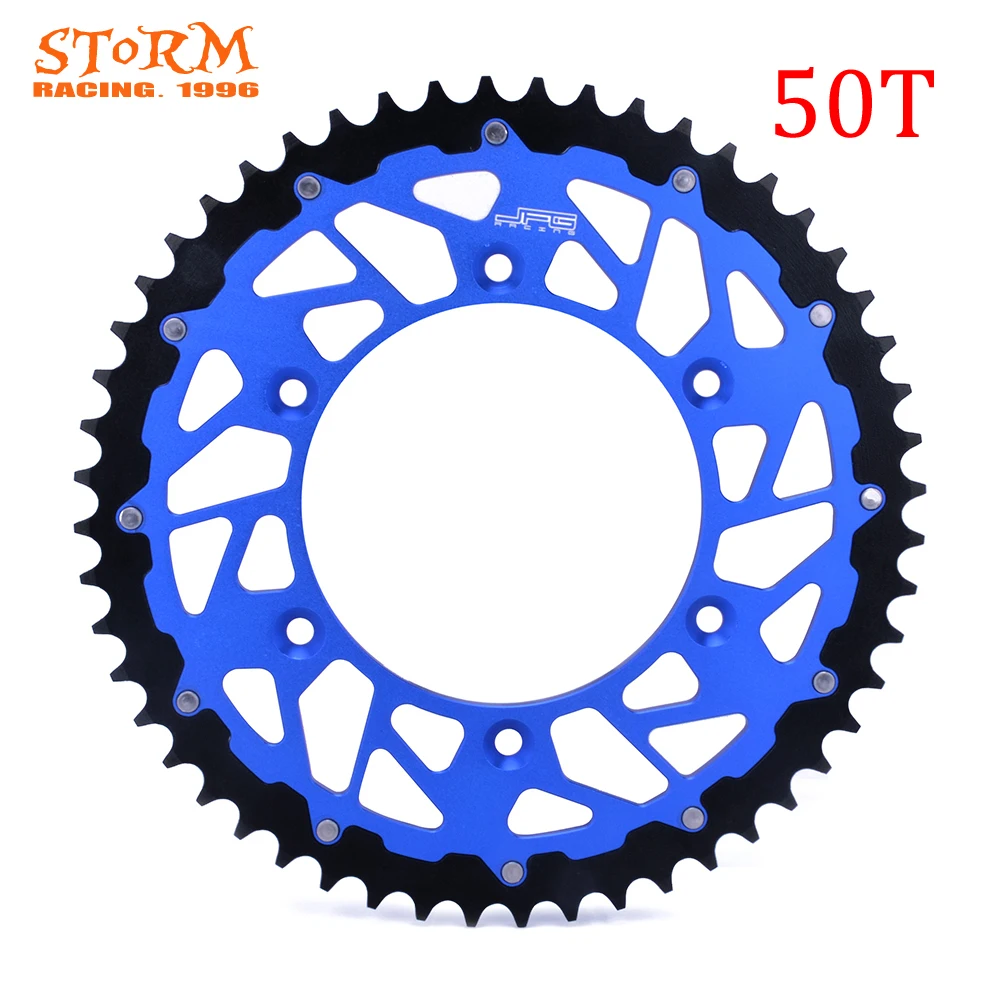 44-46, 47, 48, 49, 50, 51, 52, модель Т зубы мотоцикл Сталь Алюминий композитный Задняя звездочка для YAMAHA YZ YZF WRF 125 250 400 426 450 - Цвет: 50T