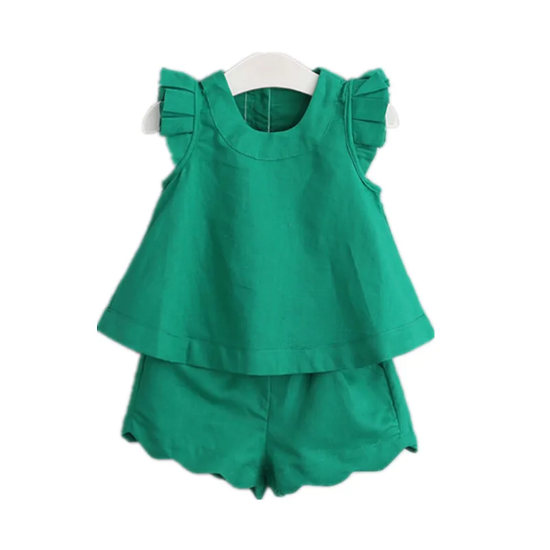 

Kids Girls Clothing Sets Summer New Style Brand Baby Girls Clothes short Sleeve T-Shirt+Pant Dress 2Pcs Children Clothes D1298
