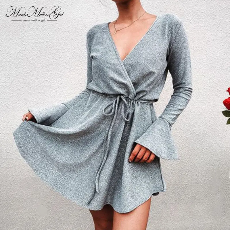 

2019 new fashion vestidos dress deep V neck summer Dress Sexy Women Bright silk solid color dress party club strap dresses