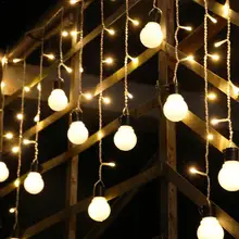 Светодиодный светильник 48 бусин, сосульки, стильная световая гирлянда, 8 функций, водонепроницаемая декоративная лампа с евро вилкой, ПВХ упаковка