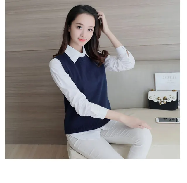 crew neck sweater vest