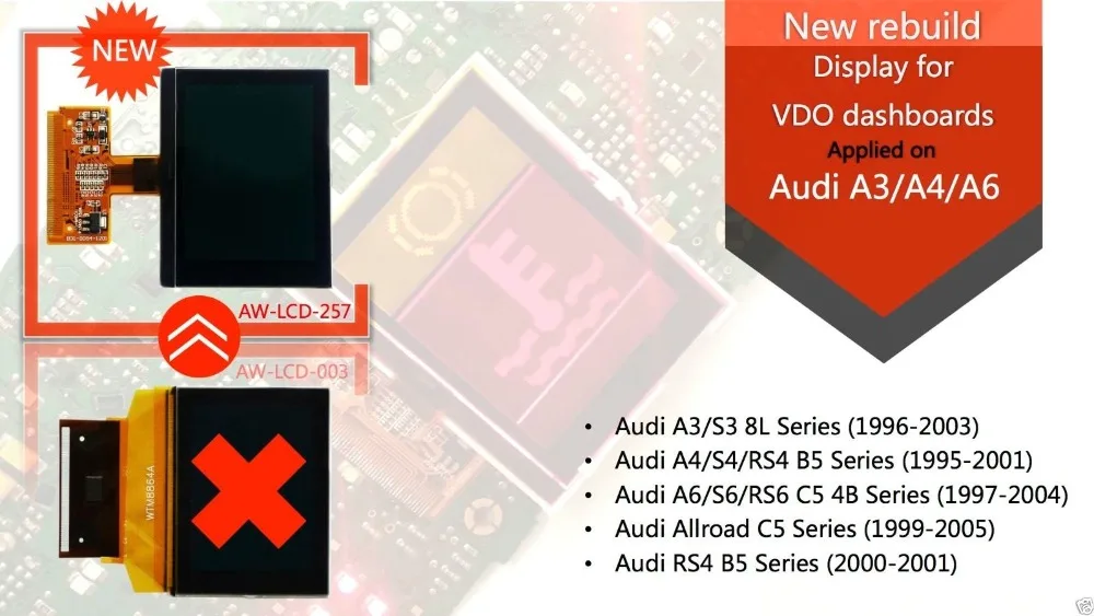 Дисплей приборной панели для VW Audi A3/A4/A6 VDO Skoda ЖК кластер инструментов|Комплекты