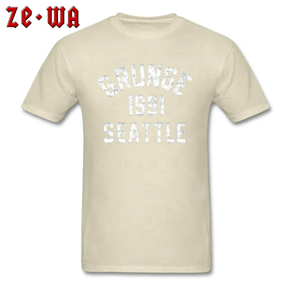 Discount Grunge 4335 Camisa Short Sleeve T-shirts NEW YEAR DAY Crewneck 100% Cotton Tops Shirts for Men Top T-shirts Casual Grunge 4335 beige