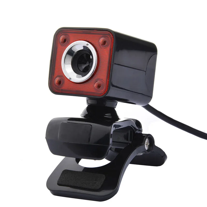 

Hot USB 2.0 12P Web Cam 360 Degrees HD WebCam With MIC Microphone 4 LED Lights For Computer PC Laptop Desktop