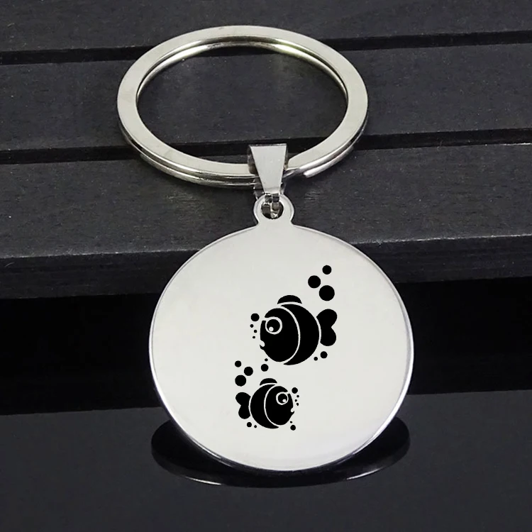 

Unique Fish Keychain High Quality Stainless Steel Pendant Keychains Jewelry for Men and Women YP7418