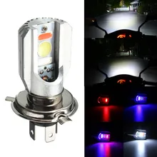 H4 1000-1200LM Мотоцикл мопед удара C Здравствуйте ps светодио дный скутер Здравствуйте/Lo света фар спереди свет лампы DC12-24V Аксессуары для мотоциклов