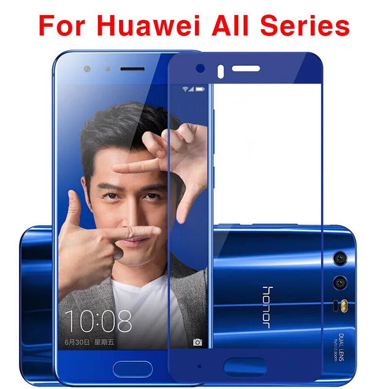 Закаленное Стекло Экран протектор чехол для Huawei p9 P10 плюс P9 Lite 2017 Honor 9 8 7x 6x 6C 6a V9 V8