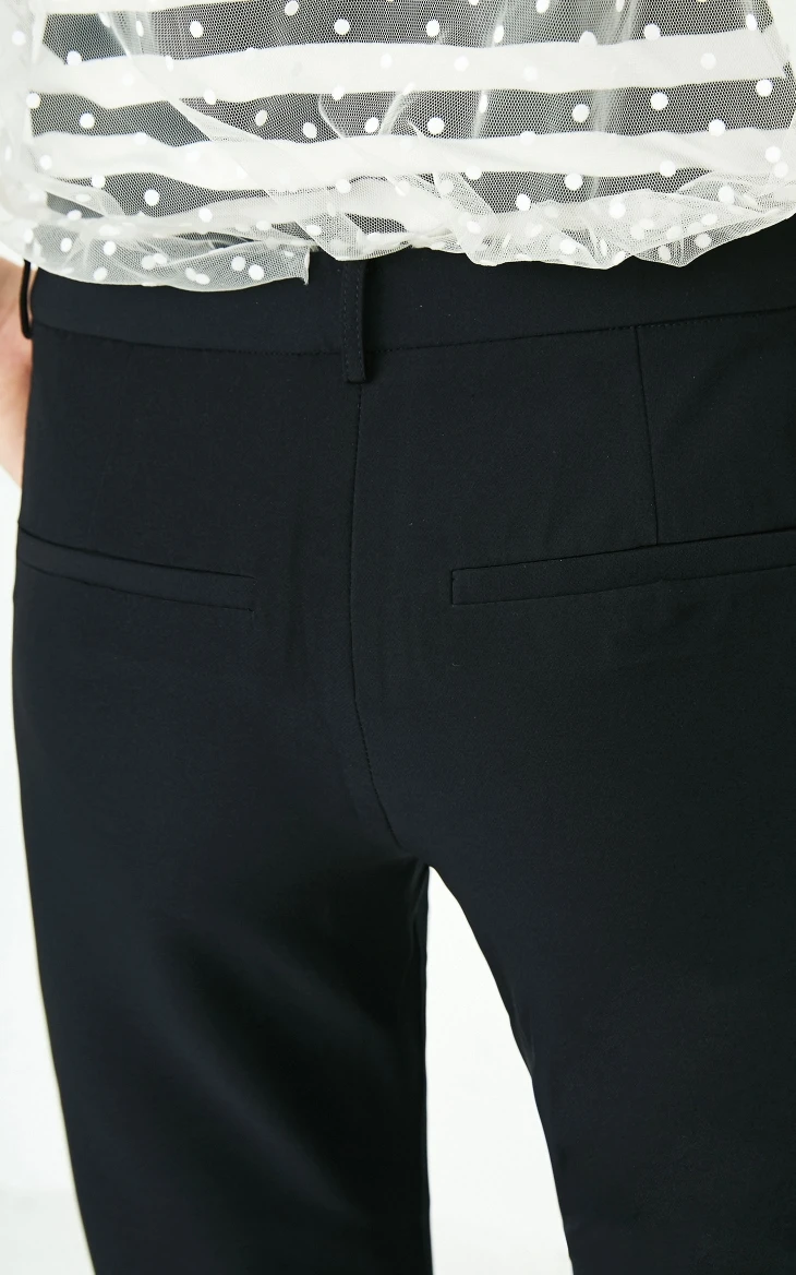Только весна лето женские черные боковые полосы повседневные укороченные брюки | 11836J510