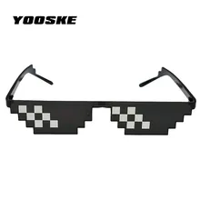 YOOSKE дело с ним очки 8 битов мозаичные пиксели солнцезащитные очки для мужчин и женщин вечерние очки Dealwithit thug life популярный во всем мире