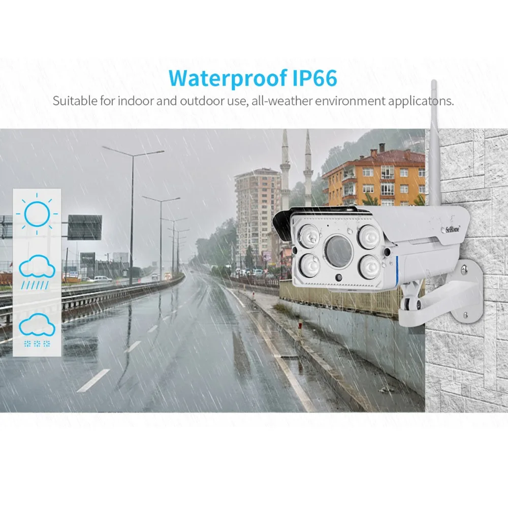 SOONHUA 1080 P IP Камера открытый Водонепроницаемый IP66 беспроводной мини wifi охранной сигнализации Cam ИК Ночное видение камера с детектором