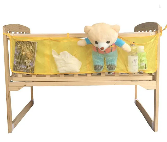 Baby Cot Bed Hanging Storage Bag Crib Organizer Toy Diaper Pocket