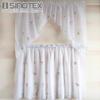 

Floral Printing Roman Curtain Sheer Window Valance Coffee Half-curtain For the Kitchen Living Room Home Drapes Panel 4PCS/Lot