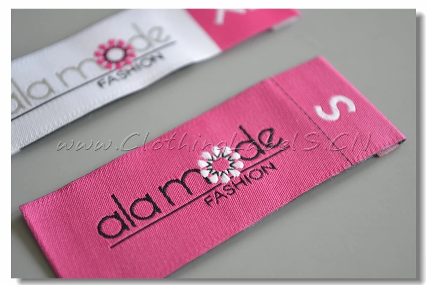 custom woven clothing label brand name labels for clothing end custom size label