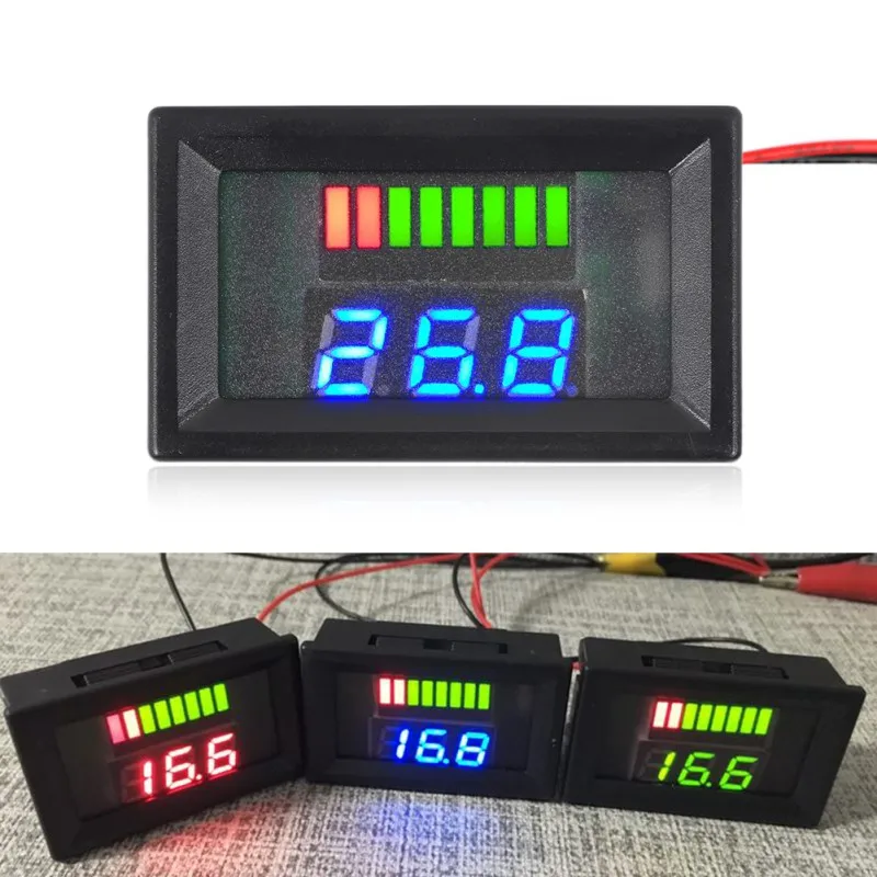 

24V Lead Drum Indicator Battery Capacity LED Tester With New Instrument Voltmeter