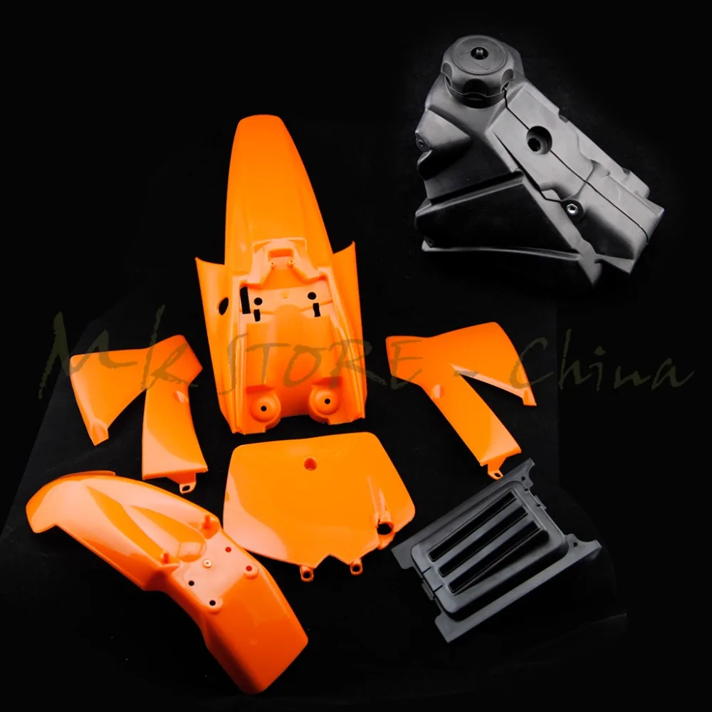 

ORANGE PLASTICS COVER for OEM NEW KTM SX 50CC 50SX KIT KTM50 SENIOR JUNIOR JR SR+Gas Tank part Gasoline KTM 50 cc pit bike