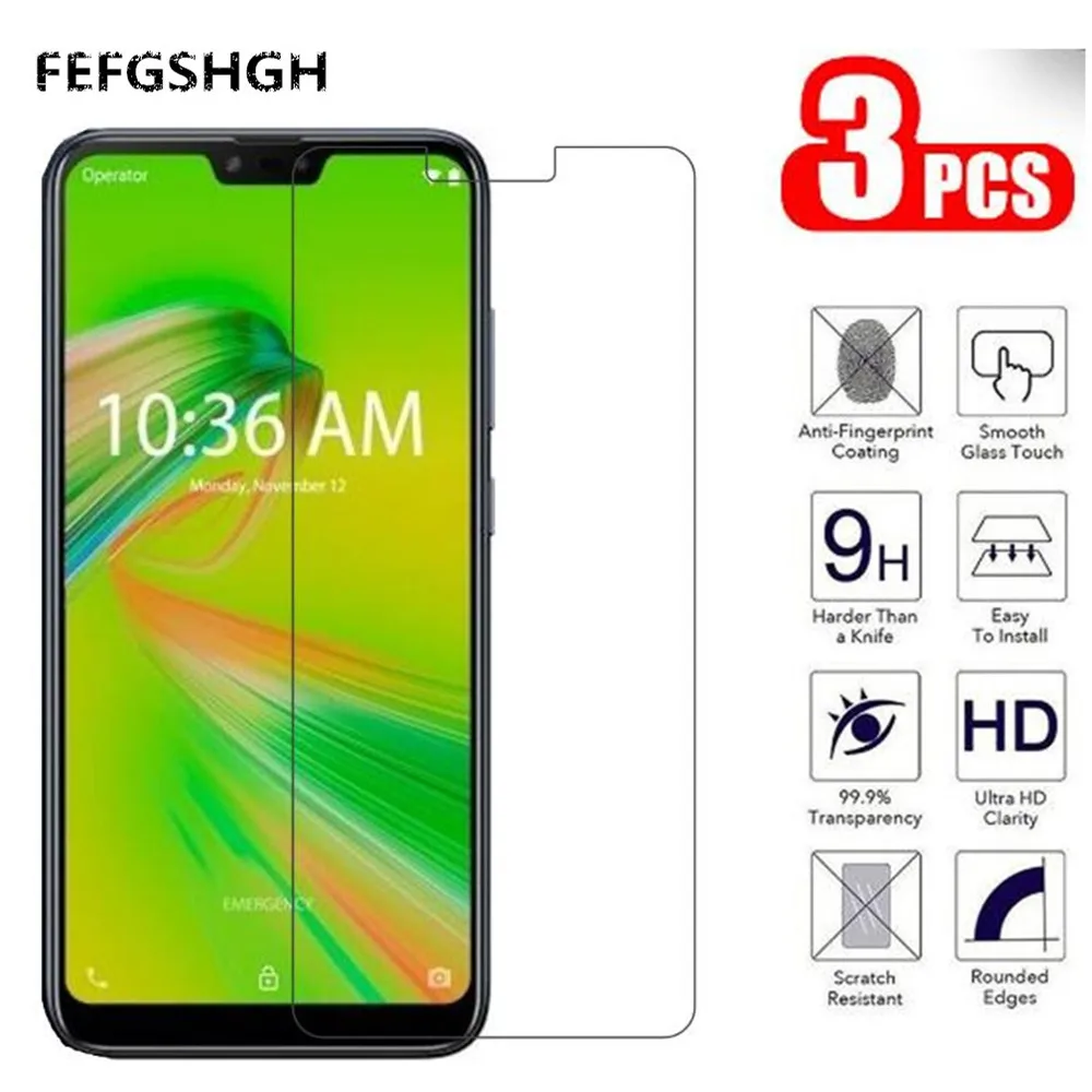 Закаленное стекло 2.5D 9H для Asus Zenfone Max Shot ZB634KL защитное экрана Plus (M2) защитная пленка