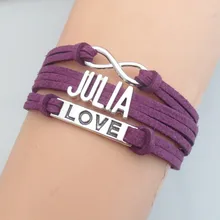 Love julia браслет с подвесками love julia браслет Фиолетовый кожаный браслет julia браслет под заказ