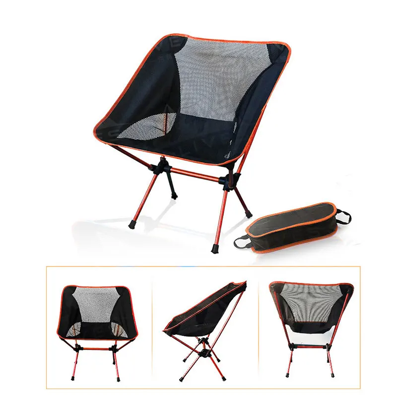 Cadeira de Praia Cadeira ao ar Pesca Pastagem Acampamento Ultraleve Dobrável Livre Mobiliário 7075 al Oxford Tecido Max 150kg Moderno Lua Cadeira 13 High Quality Móveis