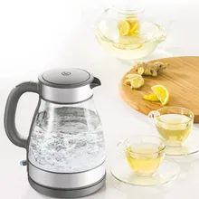 Электрический чайник стекло 1.7л 304 основание из нержавеющей стали