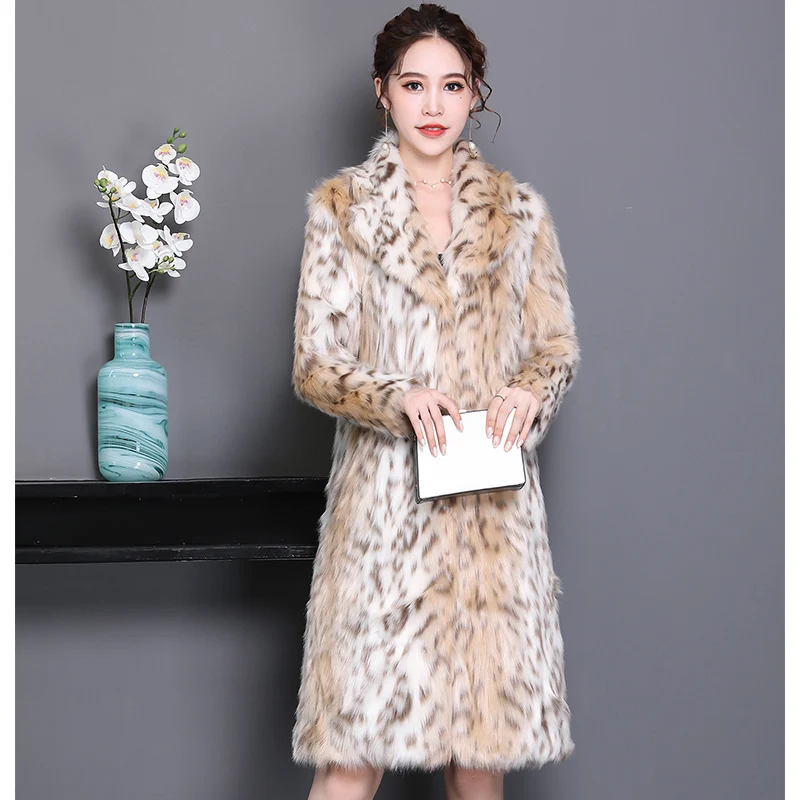 Nerazzurri леопардовое пальто с принтом Женская длинная куртка с отложным воротником плюс размер леопардовая шуба 6xl Меховая куртка из искусственного меха пальто искусственный мех для женщин зима， шуба для женщин
