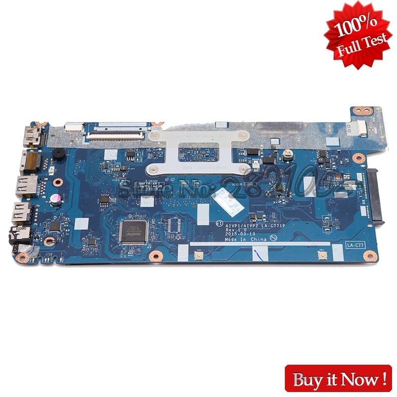 NOKOTION para Lenovo ideapad 100-14IBY portátil placa madre 14 pulgadas | AIVP AIVP2 LA-C771P DDR3 con procesador integrado NOKOTION para Lenovo ideapad 100-14IBY portátil placa madre 14 pulgadas | AIVP AIVP2 LA-C771P DDR3 con procesador integrado