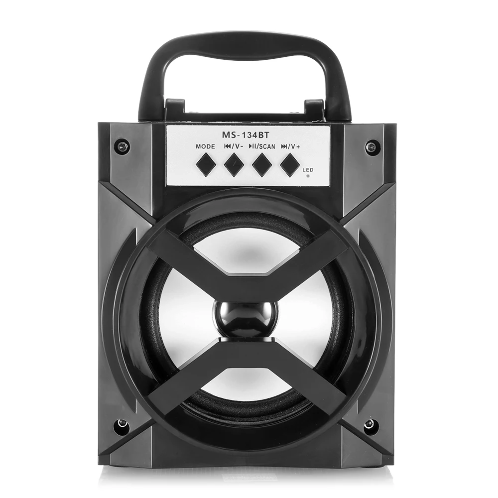 

MS-134BT Portable High Power Output Multimedia FM Wireless Bluetooth Speaker Stereo HiFi Loudspeaker Support TF Card LED Lights