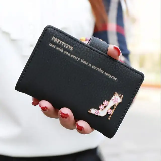 Fashion Cute Cartoon High Heels Women Credit Card Holder Pport Fashion Cute Cartoon High Heels Women Credit Card Holder Pport Business Pu Leather Large Capacity