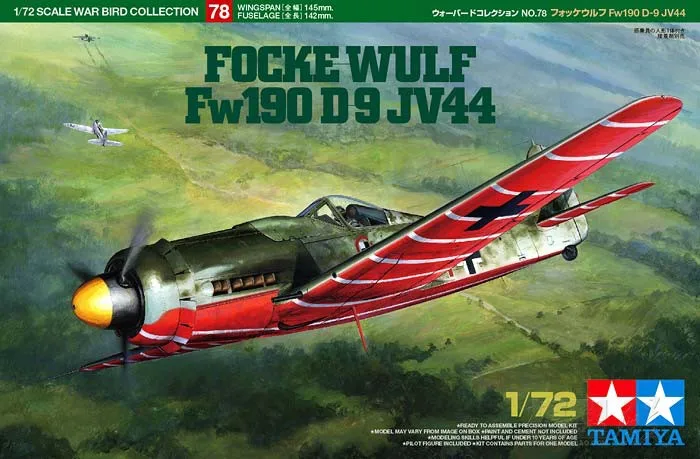 Модель сборки самолет 1: 72 НЕМЕЦКИЙ Fw190 D-9 JV44 Юнайтед