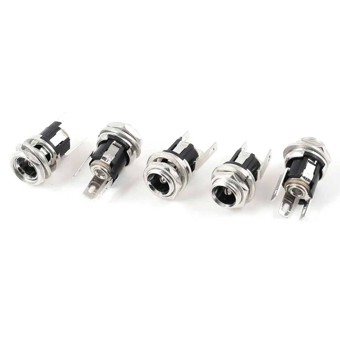 

Promotion ! 5 Pcs 5.5mmx2.1mm DC Power Jack Socket Female Panel Mount Connector