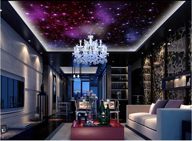 Personnalisé fond d univers le ciel Ãtoilé et univers pour la chambre ktv restaurant hôtel plafond.jpg Désign plafond Étoilé