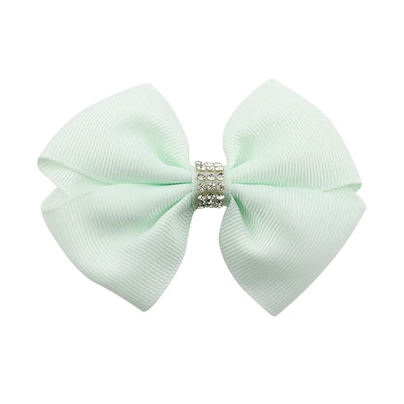 20Pcslot 3.6 Inch Colourful kids Boutique Ribbon Bows With Clip Hair Accessories For Baby Girls Children Hair Pins Hair Clip  (12)