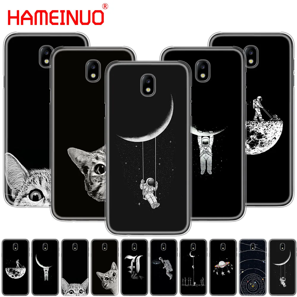 

HAMEINUO Space Moon Cute Cats black cover phone case for Samsung Galaxy J3 J5 J7 2017 J527 J727 J327 J330 J530 J730 PRO