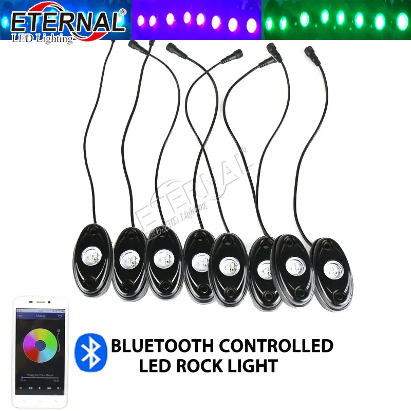 Бесплатная доставка 8 шт./компл. 9 W RGB LED свет рок работы туман Бег лампа для авто ATV