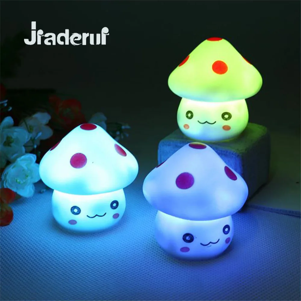 Jiaderui Novelty LED Mushroom Shaped Night Lights Colorful Changing