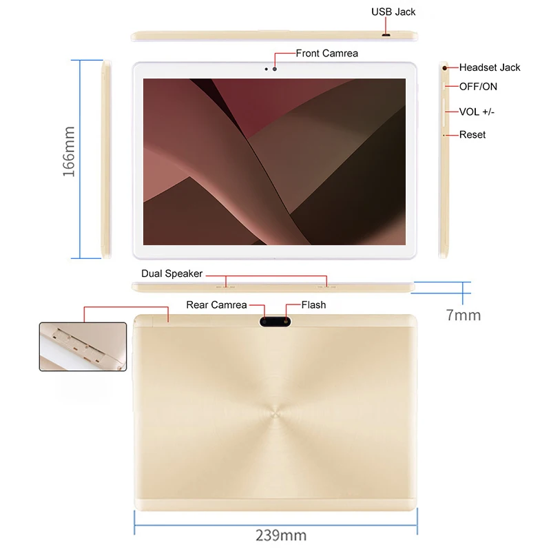 Billige Heißer 10 zoll tablet pc Android 8.0 10 Core 6 GB RAM 64 GB ROM 1920*1200 IPS WIFI 2 SIM 3G 4G FDD LTE Phablet GPS Tabletten pc 10 10,1