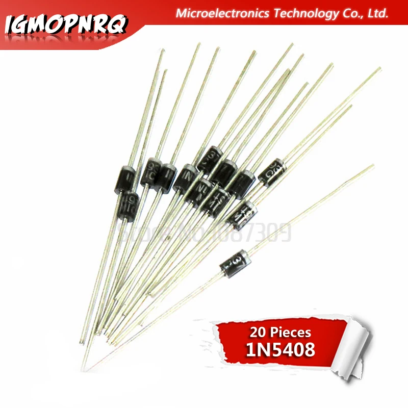 20 шт. IN5408 1N5408 DO-27 3A 1000V выпрямительный диод новый оригинальный | Электронные