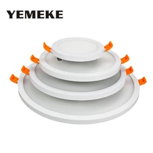 AC85-265 светодиодный панельный светильник светодиодный светильник 6 Вт 12 Вт 18 Вт 24 Вт алюминиевый плоский светильник ультратонкий Светодиодный точечный светильник светодиодный потолочный светильник