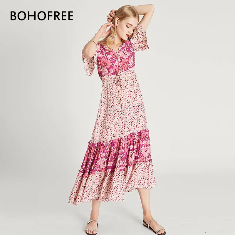 pink hippie dress