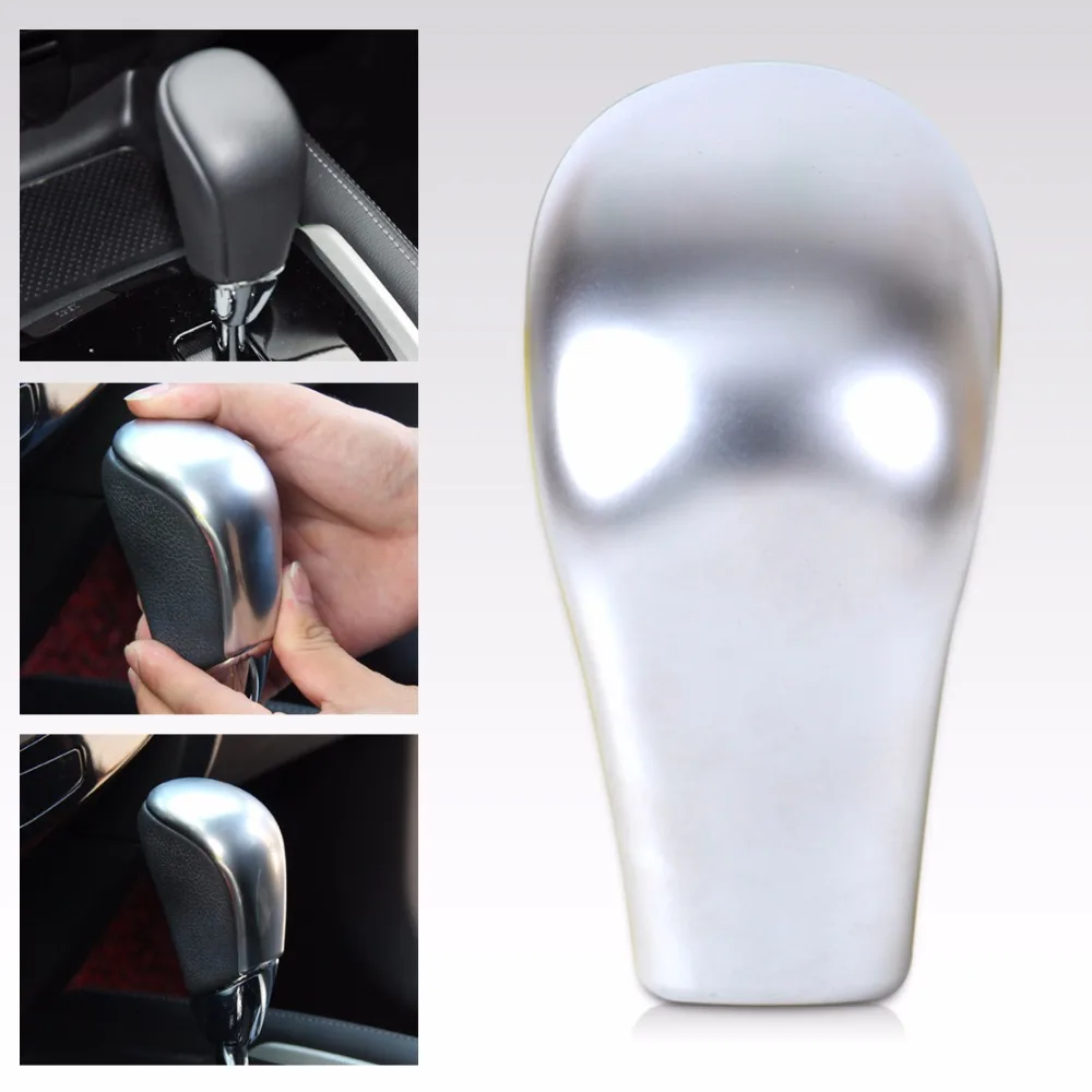 

DWCX New Car Matt Chrome Decorative AT Automatic Gear Shift Knob Cover Trim Fit For 2014 2015 Nissan Rogue X-Trail 2013 Sentra